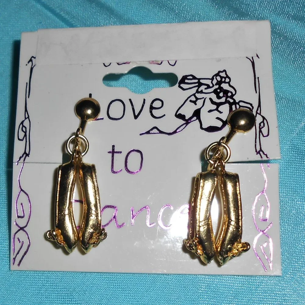Ballet Shoes Earrings Ballerina Pendant Necklace Choice